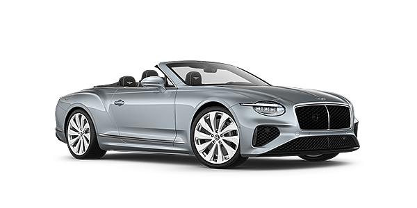 Bentley Almaty New Bentley Continental GTC convertible front three quarters in Silverlake paint